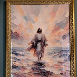 "The Savior" 2D Elegant Canvas Art w/ Pastel Tones 16 X 20 Print Only- No Frame